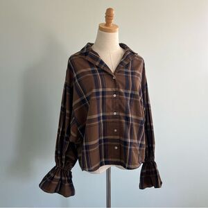 MOUSSY Plaid Free Size Blouse